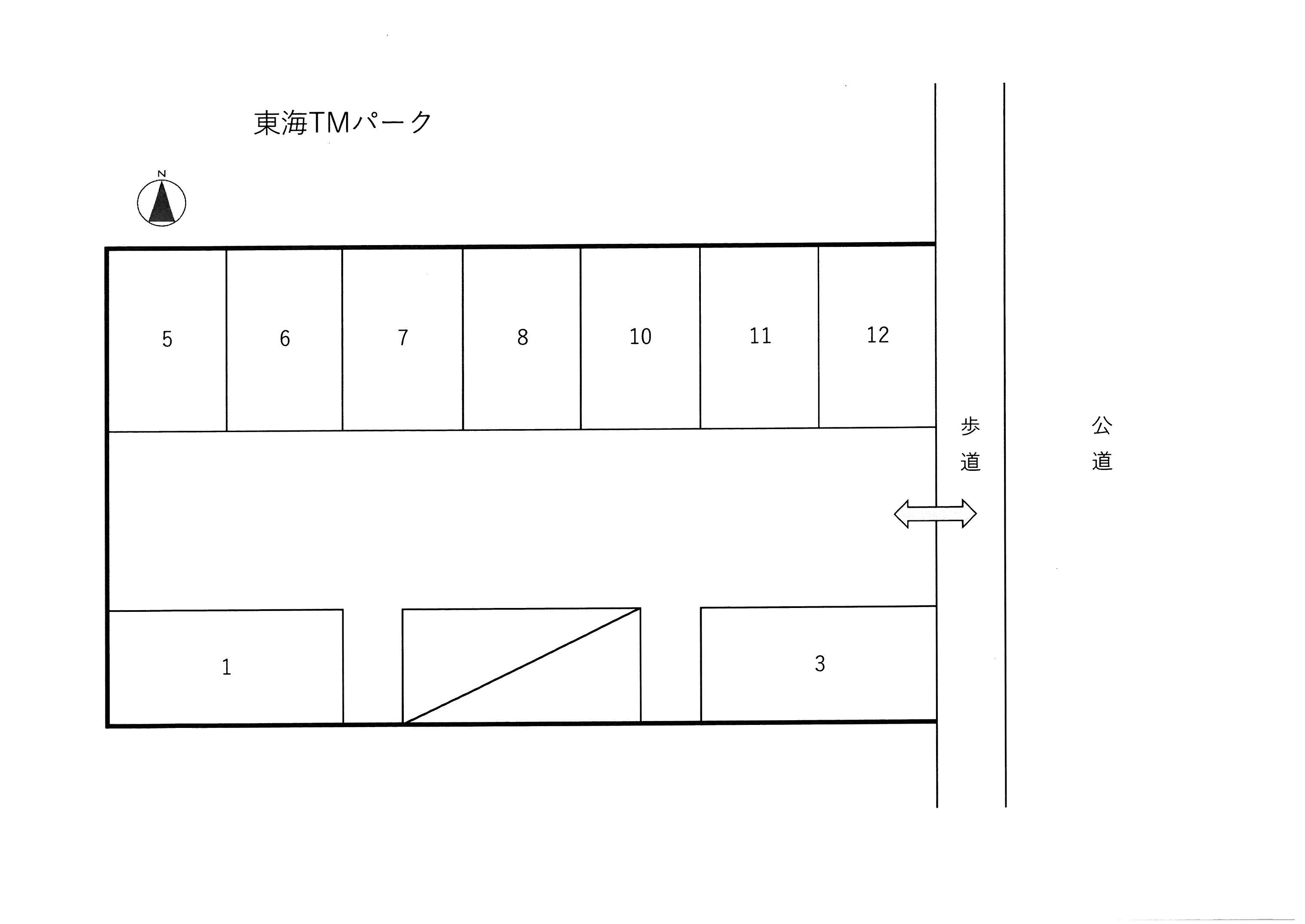 東海TMパークの駐車配置図