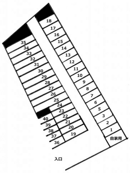 芦名一丁目高橋駐車場の駐車配置図