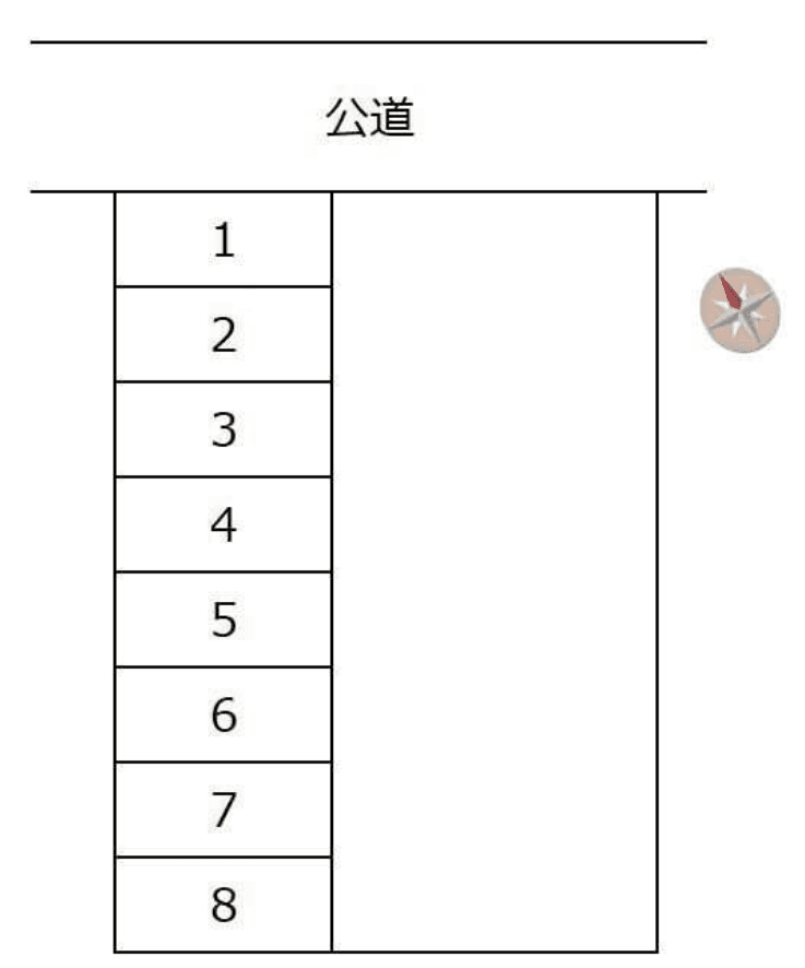 寺島町165-1駐車場の駐車配置図