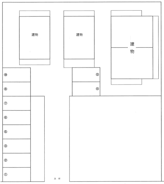 いわい駐車場の駐車配置図