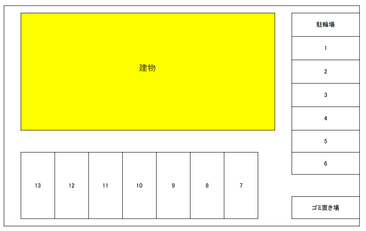蓮田市西新宿2丁目(シングルインズ)の駐車配置図