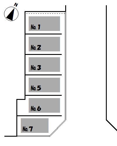 ワイズ・今伊勢町 第3駐車場の駐車配置図