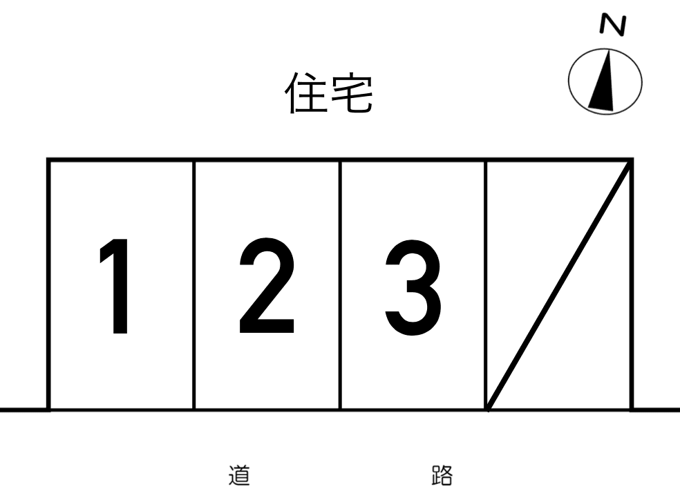 森田駐車場の駐車配置図