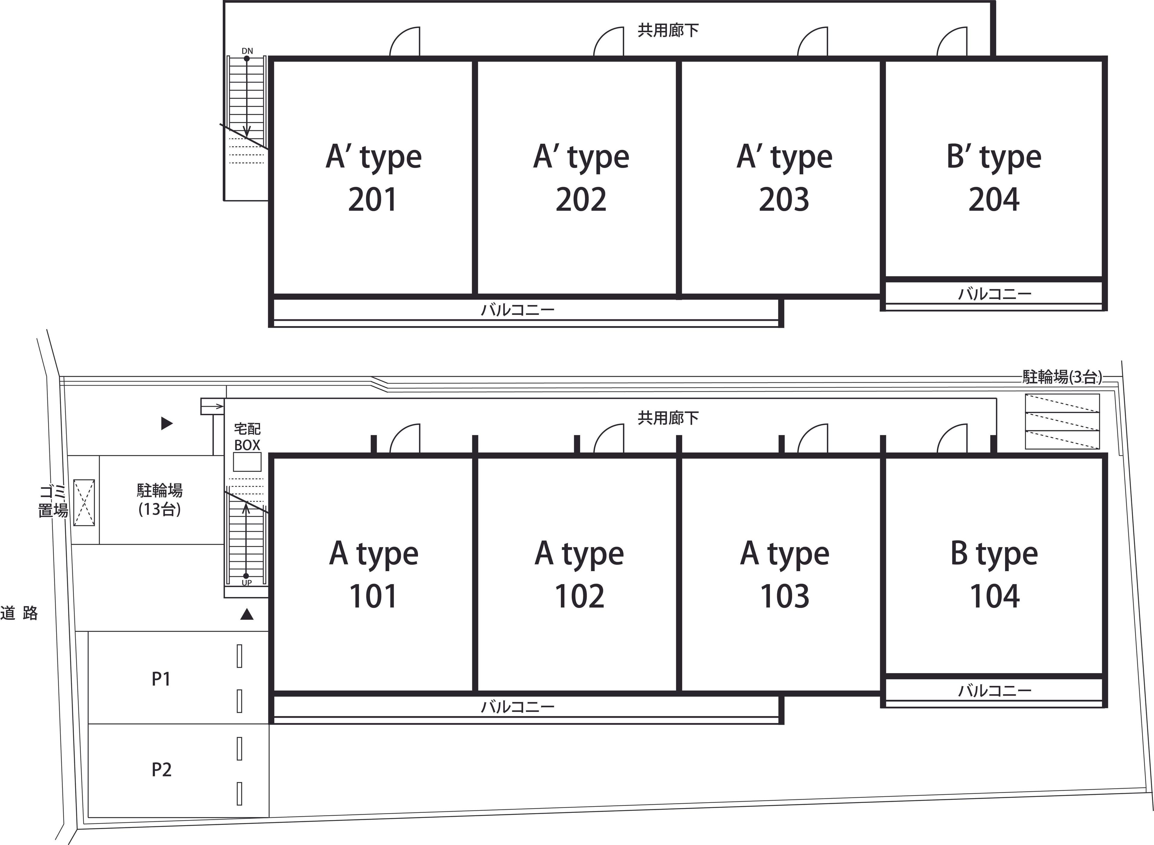 リブリ・瀬谷駐車場の駐車配置図