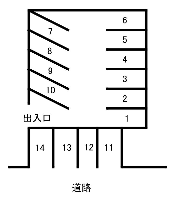 與座パーキングの駐車配置図