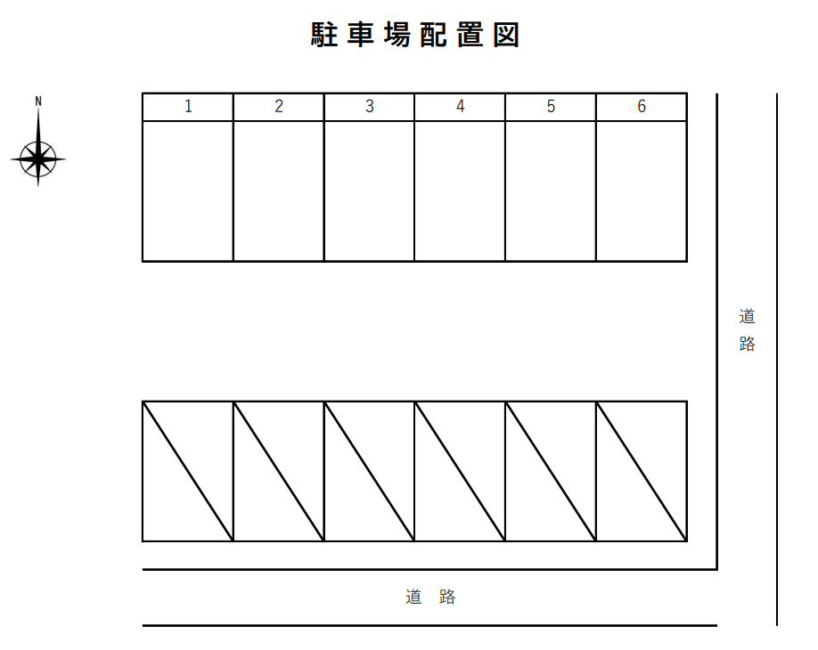 本告神埼駐車場の駐車配置図