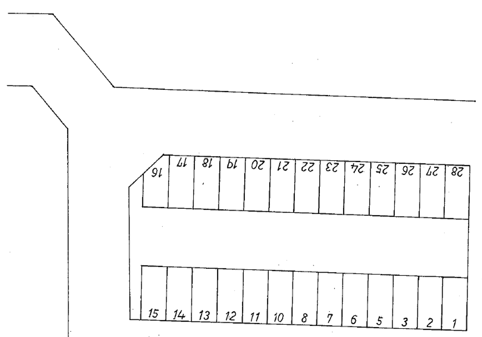 金重西駐車場の駐車配置図