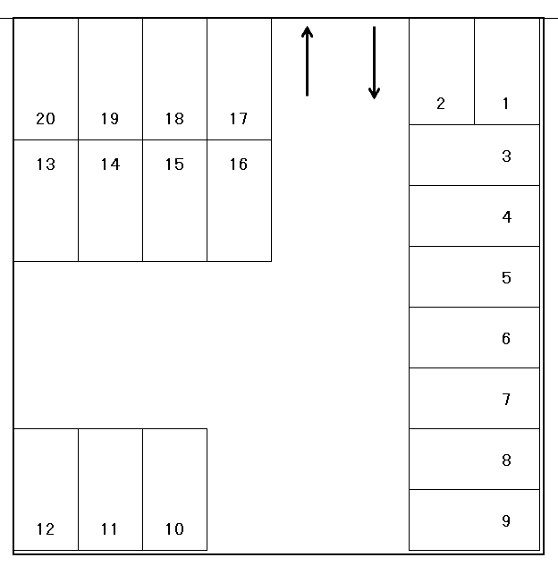 瀬戸見町駐車場の駐車配置図