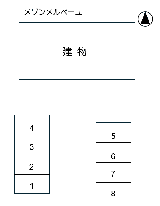 FKメゾン メルベーユ駐車場の駐車配置図