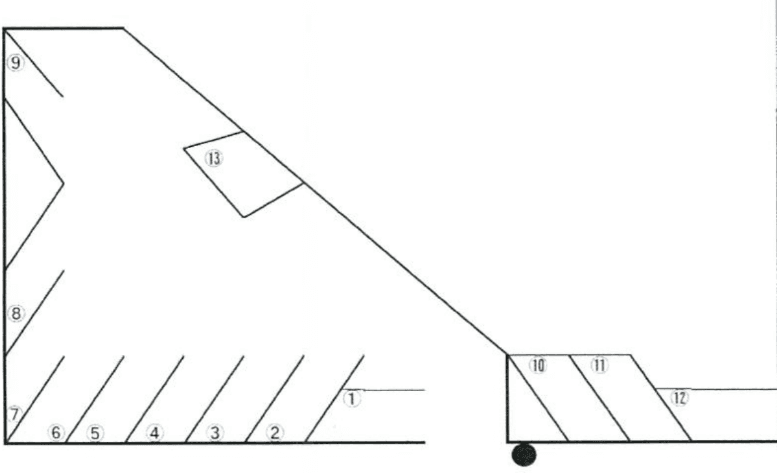 屋良第4駐車場の駐車配置図