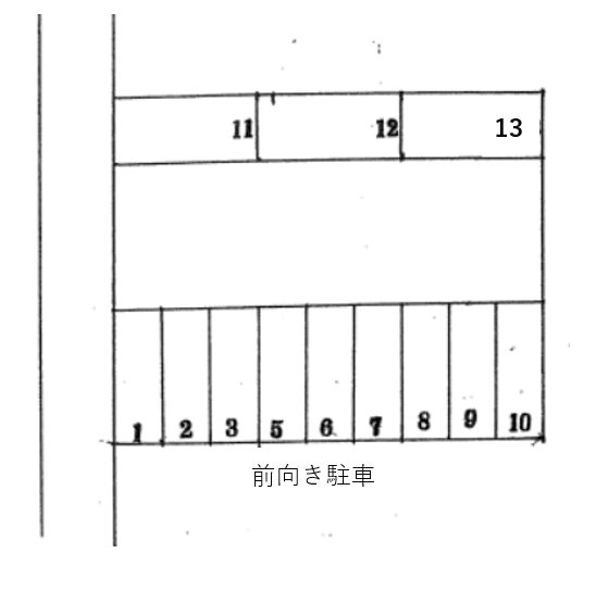 ひばり駐車場の駐車配置図