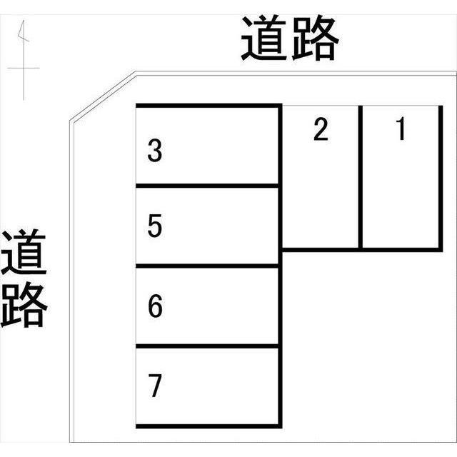 伏見ガレージの駐車配置図