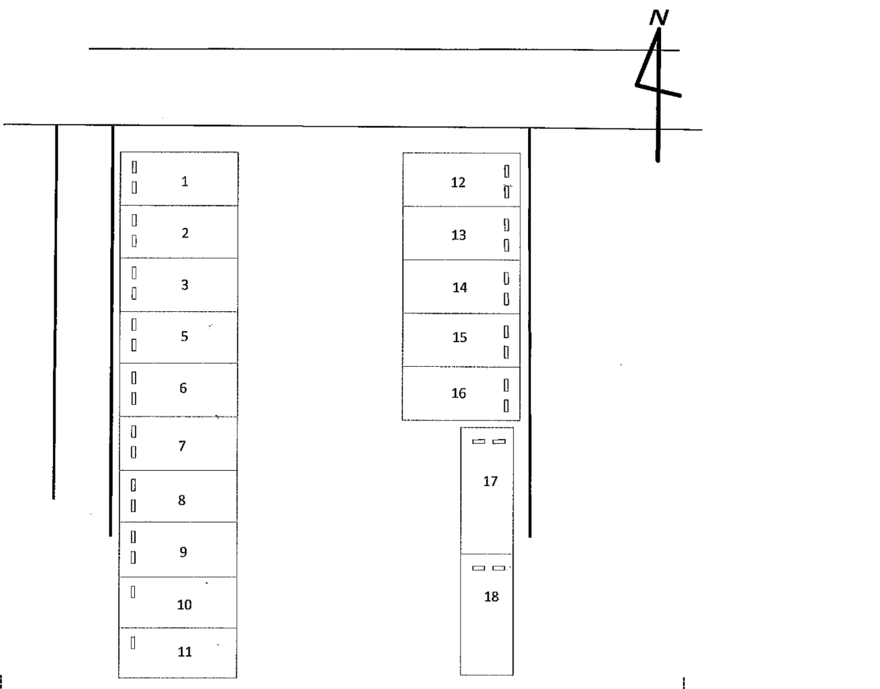 NO.186の駐車配置図