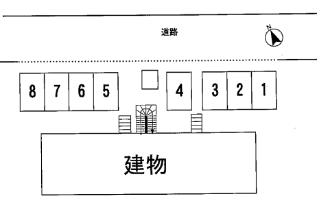 メゾン荒井駐車場の駐車配置図