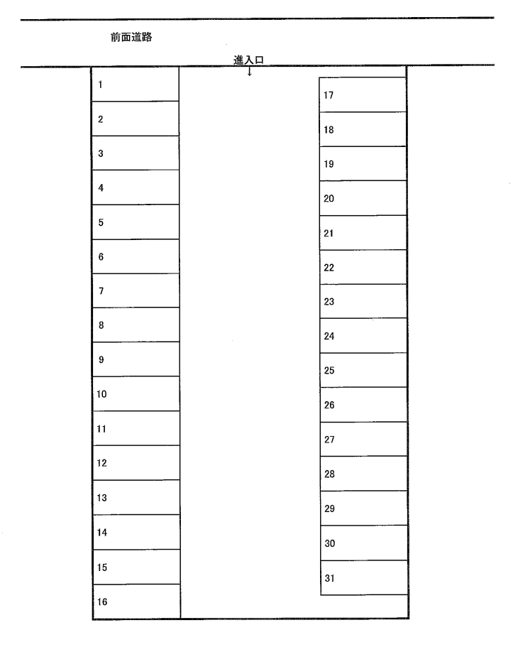 TS駐車場の駐車配置図