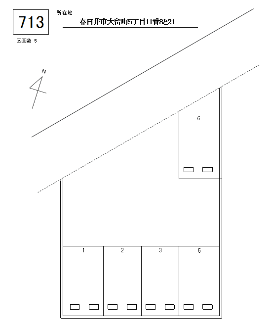 J-713の駐車配置図