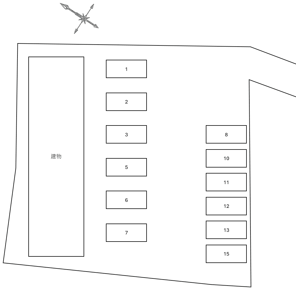 サザンクロスの駐車配置図