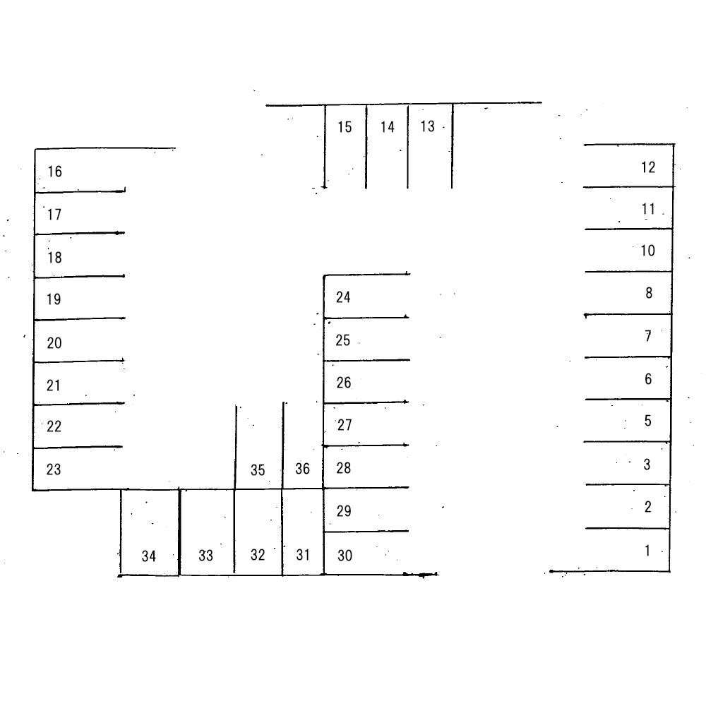 及川第二駐車場(常盤平双葉町)の駐車配置図