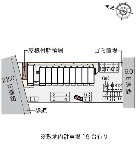 ミランダサニーコート総社(57052)の駐車配置図