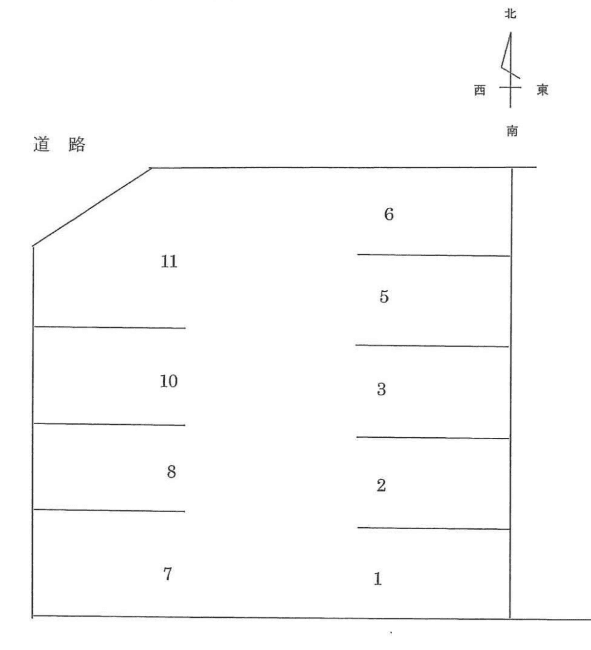 中野団地中山Pの駐車配置図