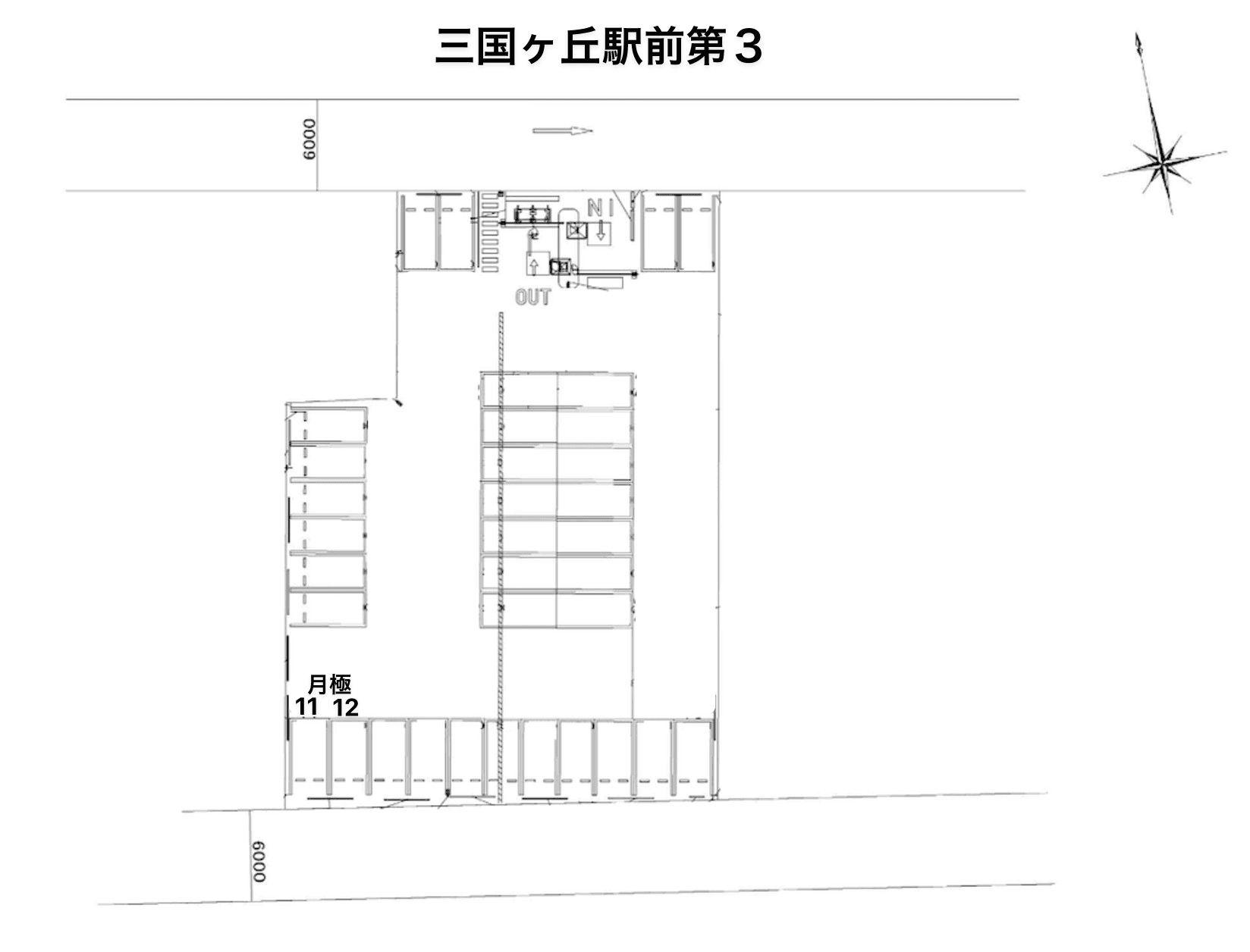 三国ヶ丘駅前第3の駐車配置図