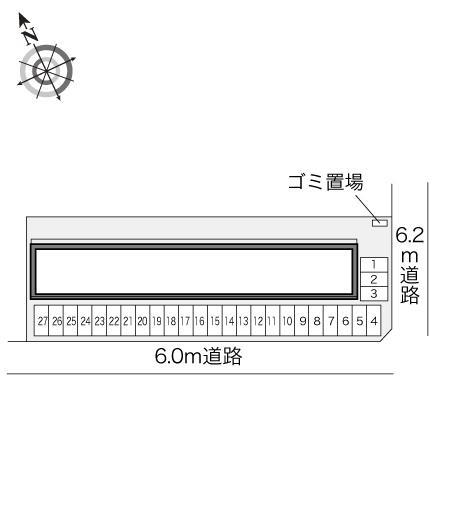 県庁東(21609)の駐車配置図