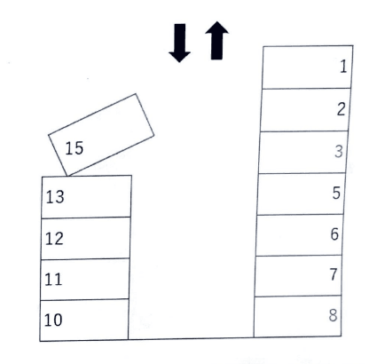 弘田駐車場の駐車配置図