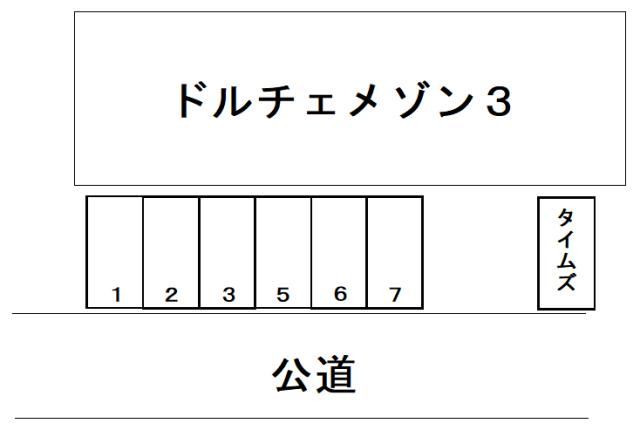 大森中3-29-10 落合駐車場の駐車配置図