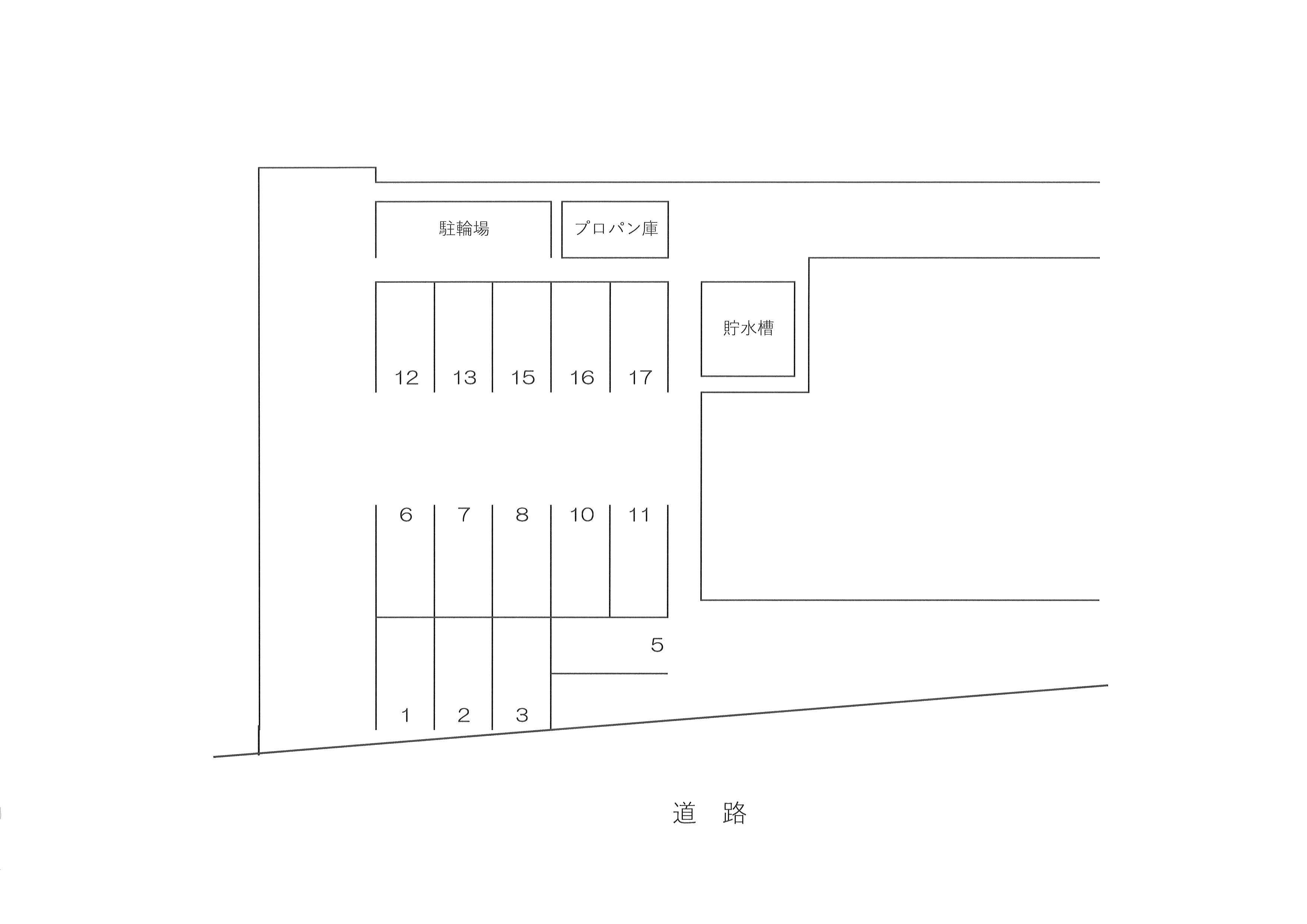 サライブビルの駐車配置図