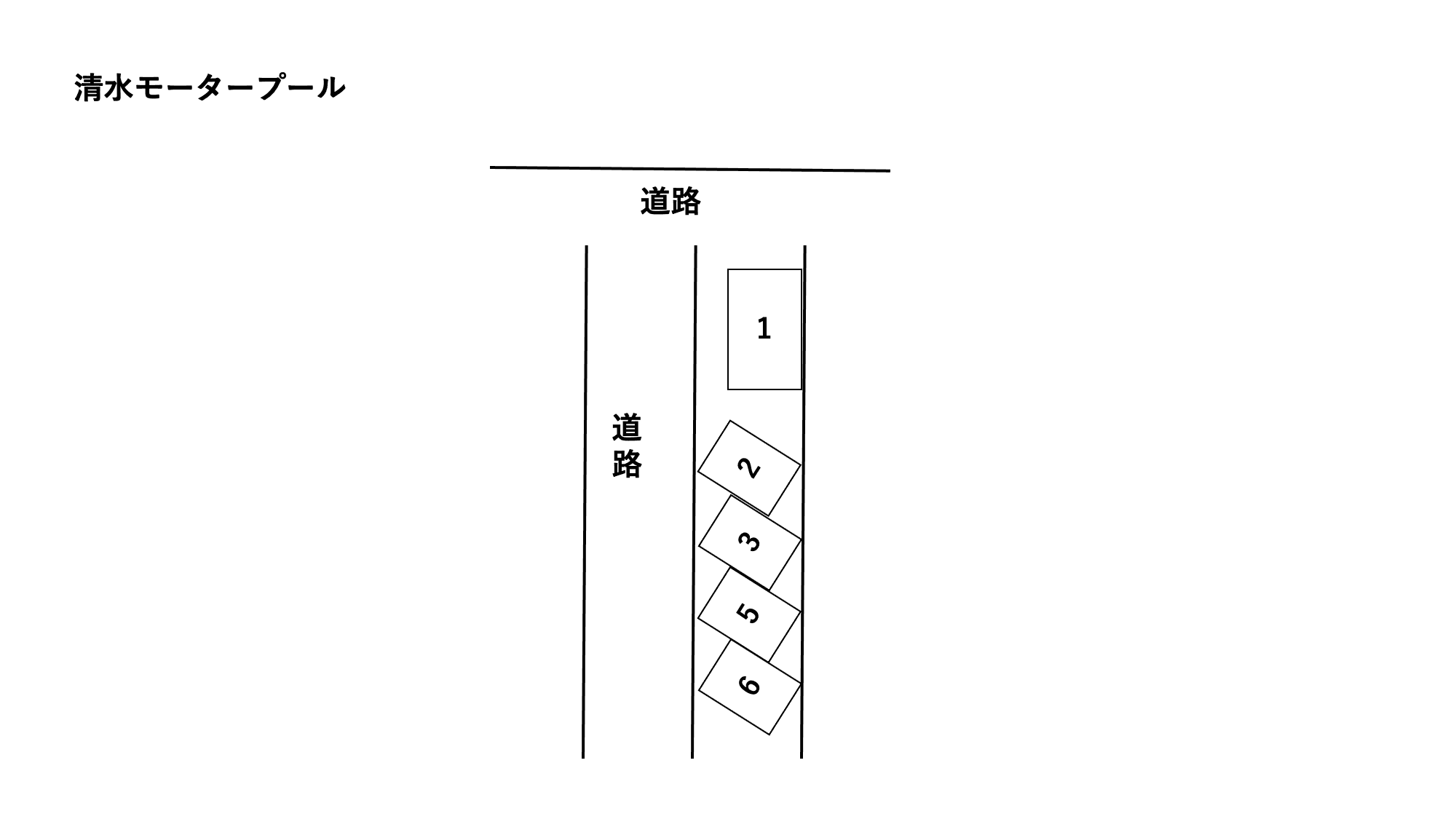 清水モータープールの駐車配置図