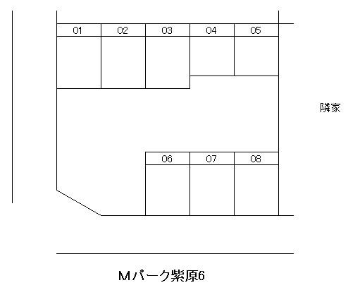 Mパーク紫原6の駐車配置図