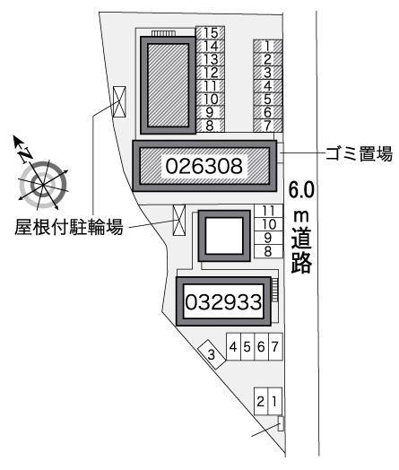 カーサベルデ油山(26308)の駐車配置図