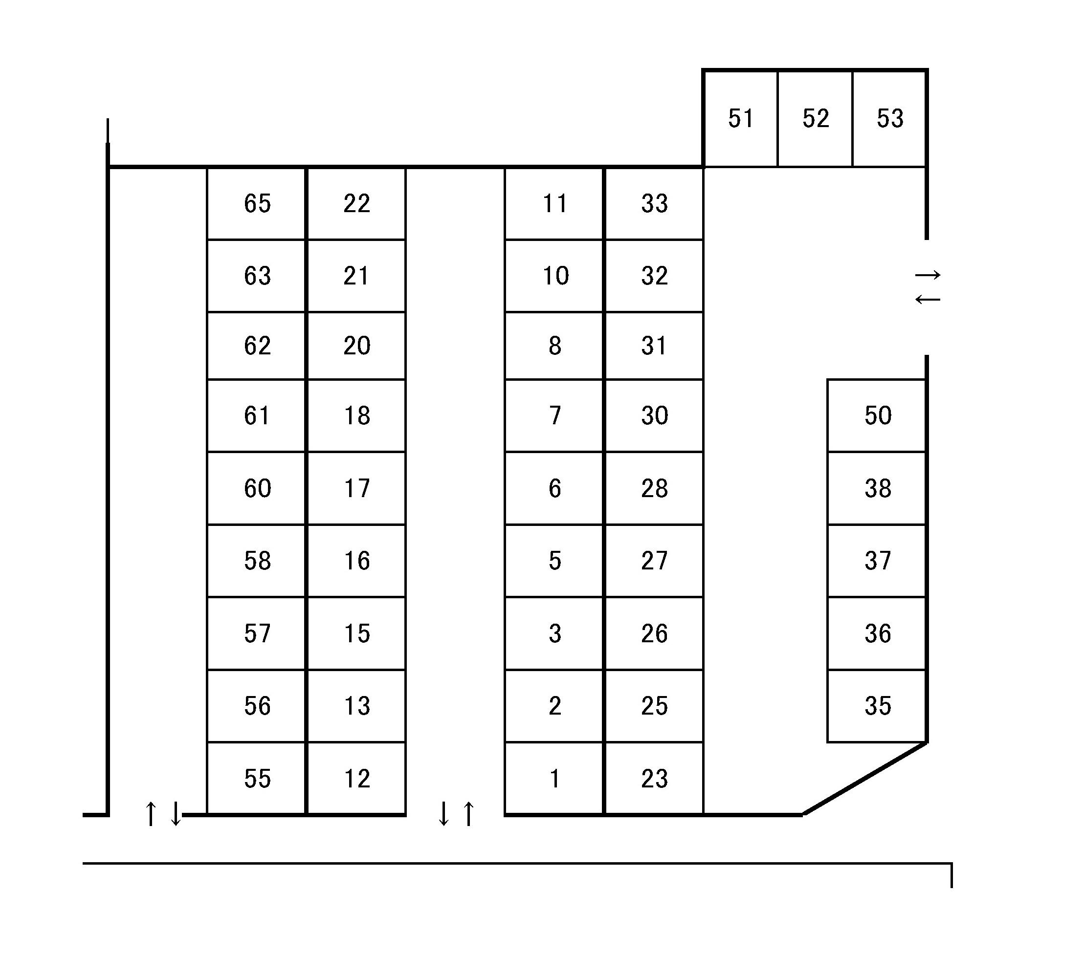 J-105の駐車配置図