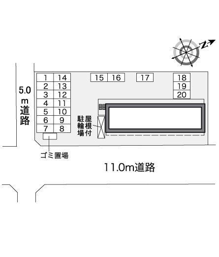 ラビホワ23(38458)の駐車配置図