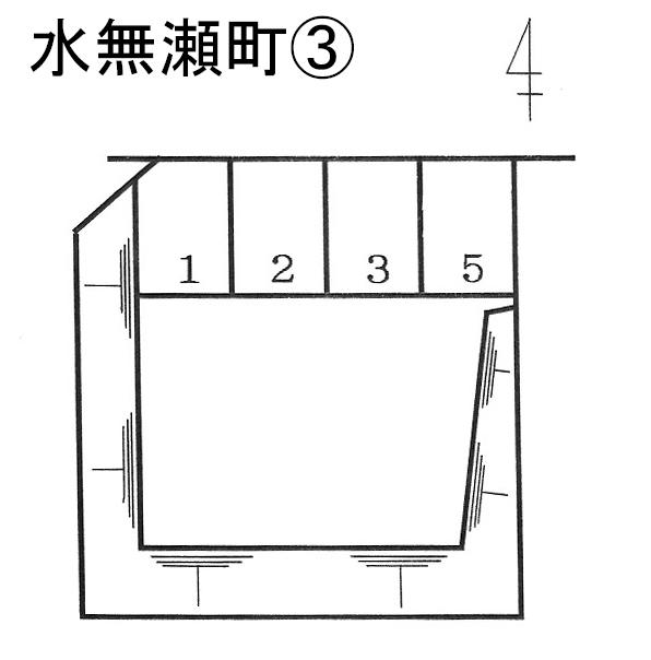 水無瀬町③の駐車配置図
