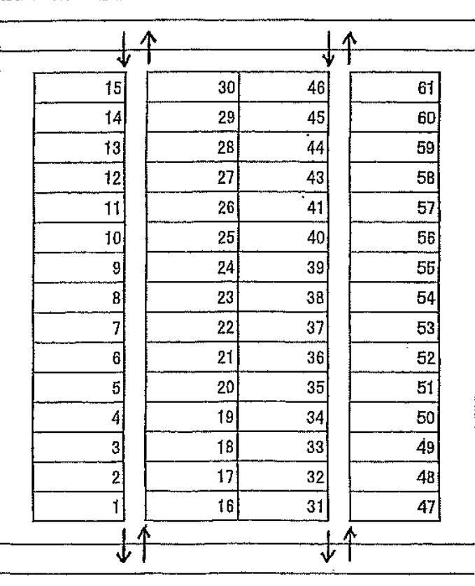 六名本町浅井駐車場の駐車配置図