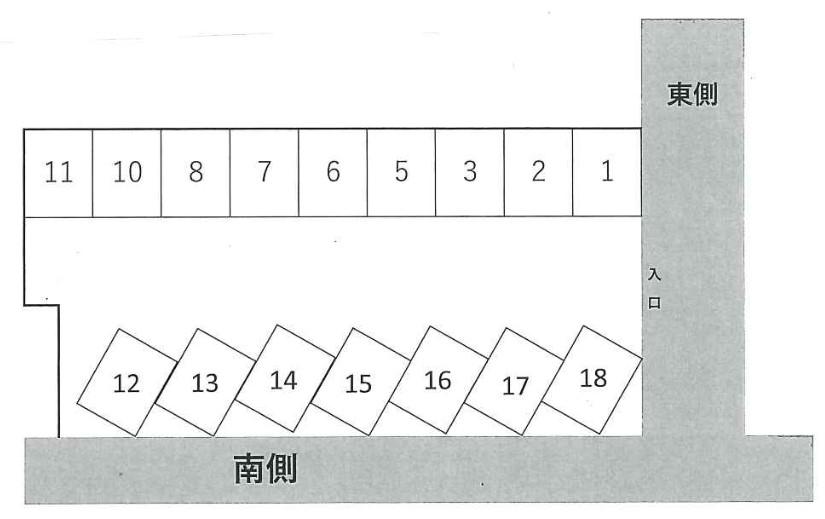 市川第3パーキングの駐車配置図