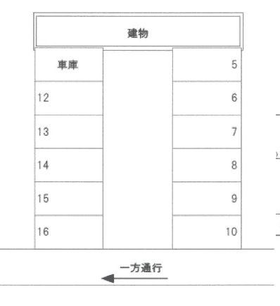 フタムラ月極駐車場の駐車配置図
