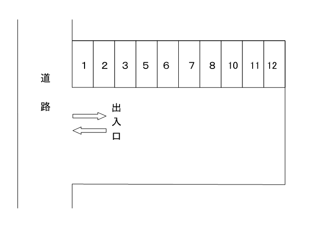 森田第2駐車場の駐車配置図