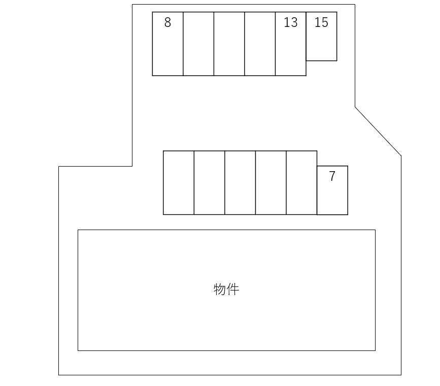espoir・Ⅲ別駐車場の駐車配置図