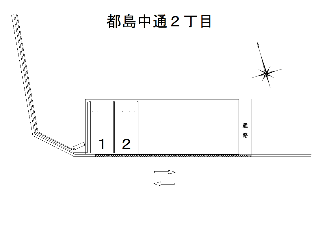 都島南通2丁目の駐車配置図
