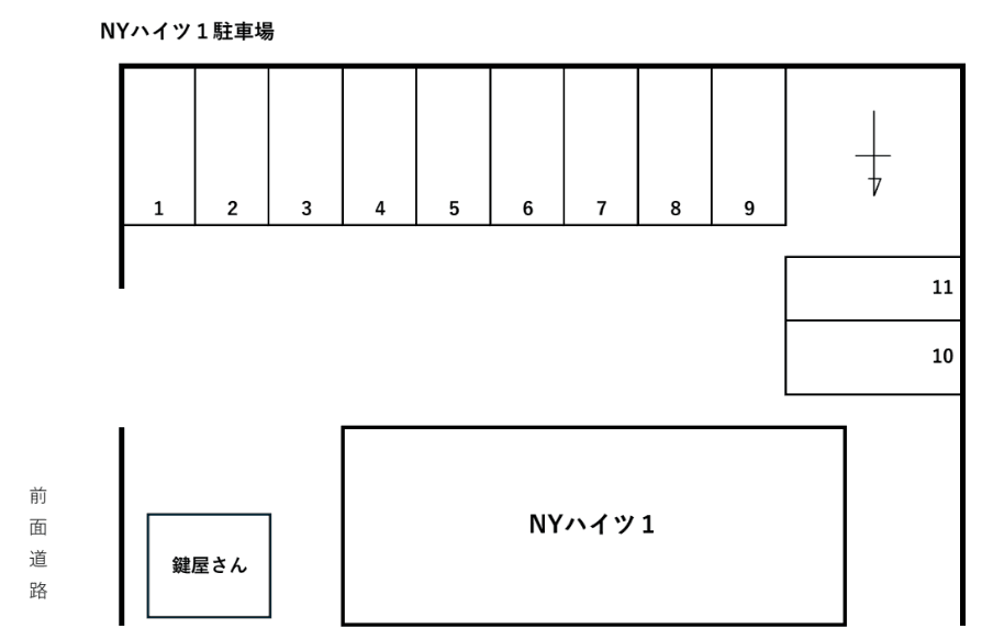 NYハイツ1の駐車配置図