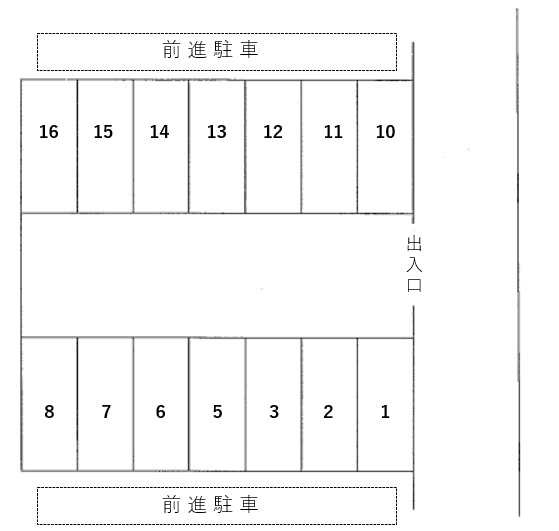 三輪野山105651駐車場の駐車配置図