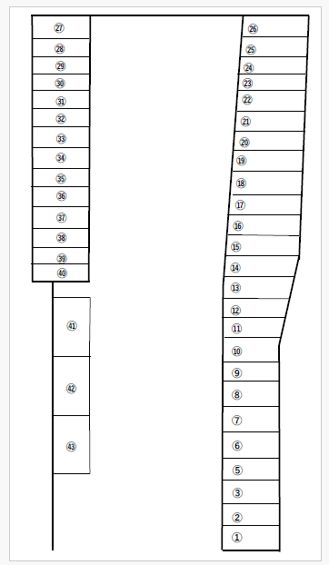 第4関根駐車場の駐車配置図