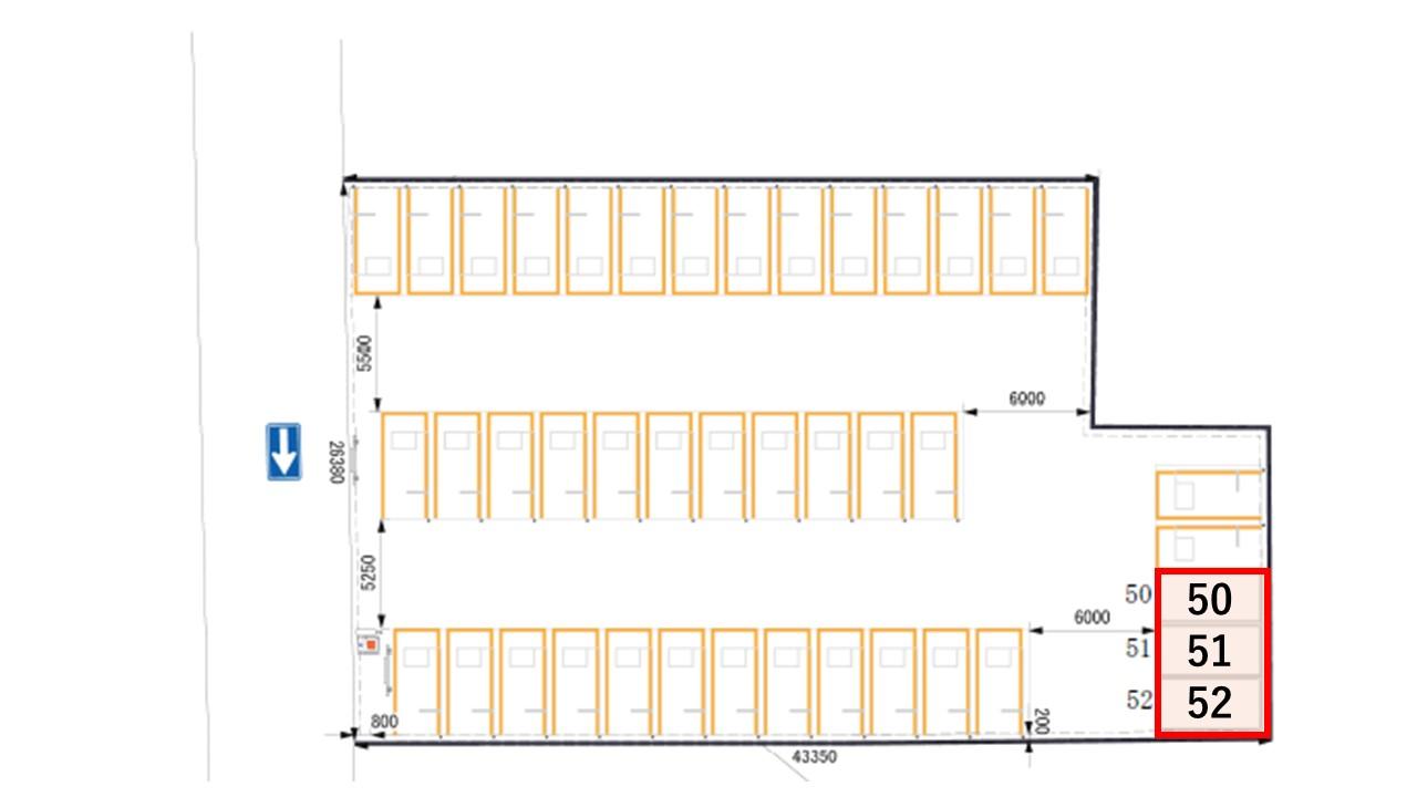 鯉山町第1の駐車配置図