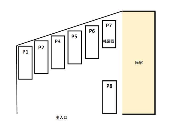 岩瀬1丁目駐車場の駐車配置図