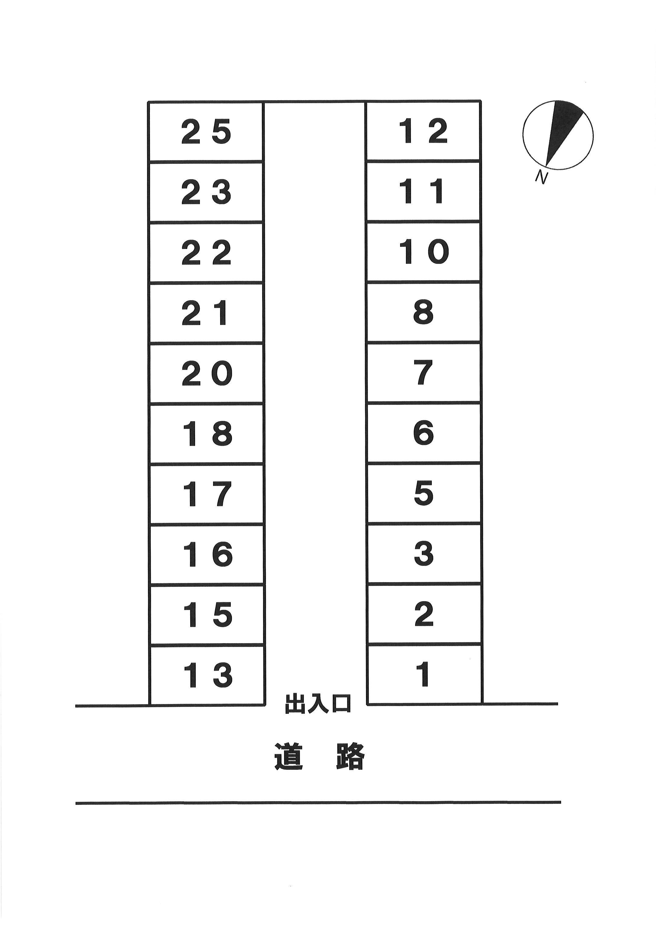陶本町③の駐車配置図