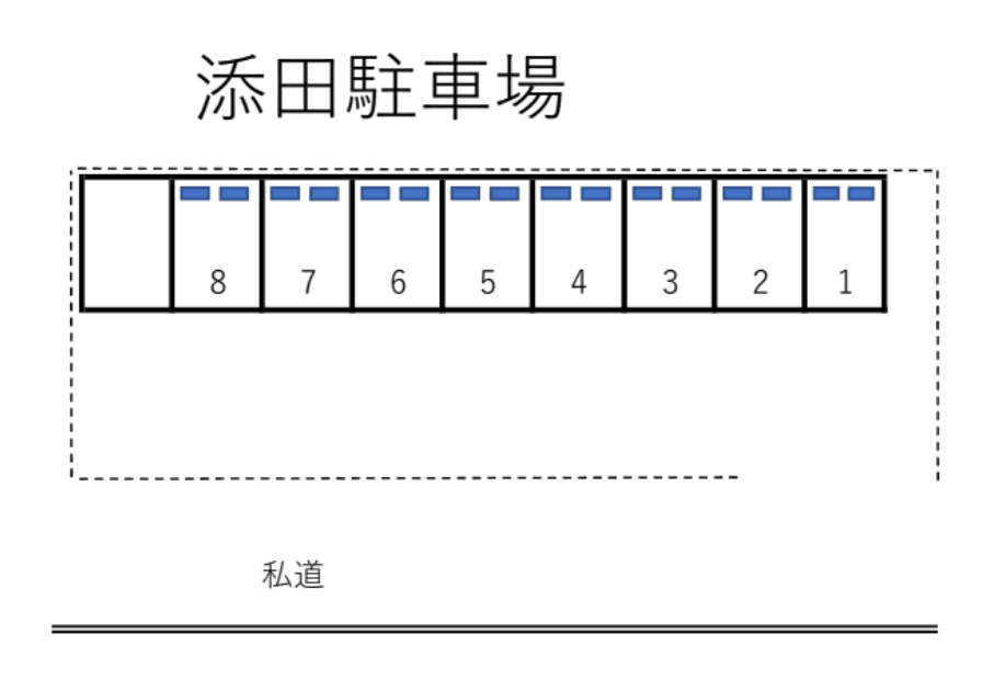 添田駐車場の駐車配置図