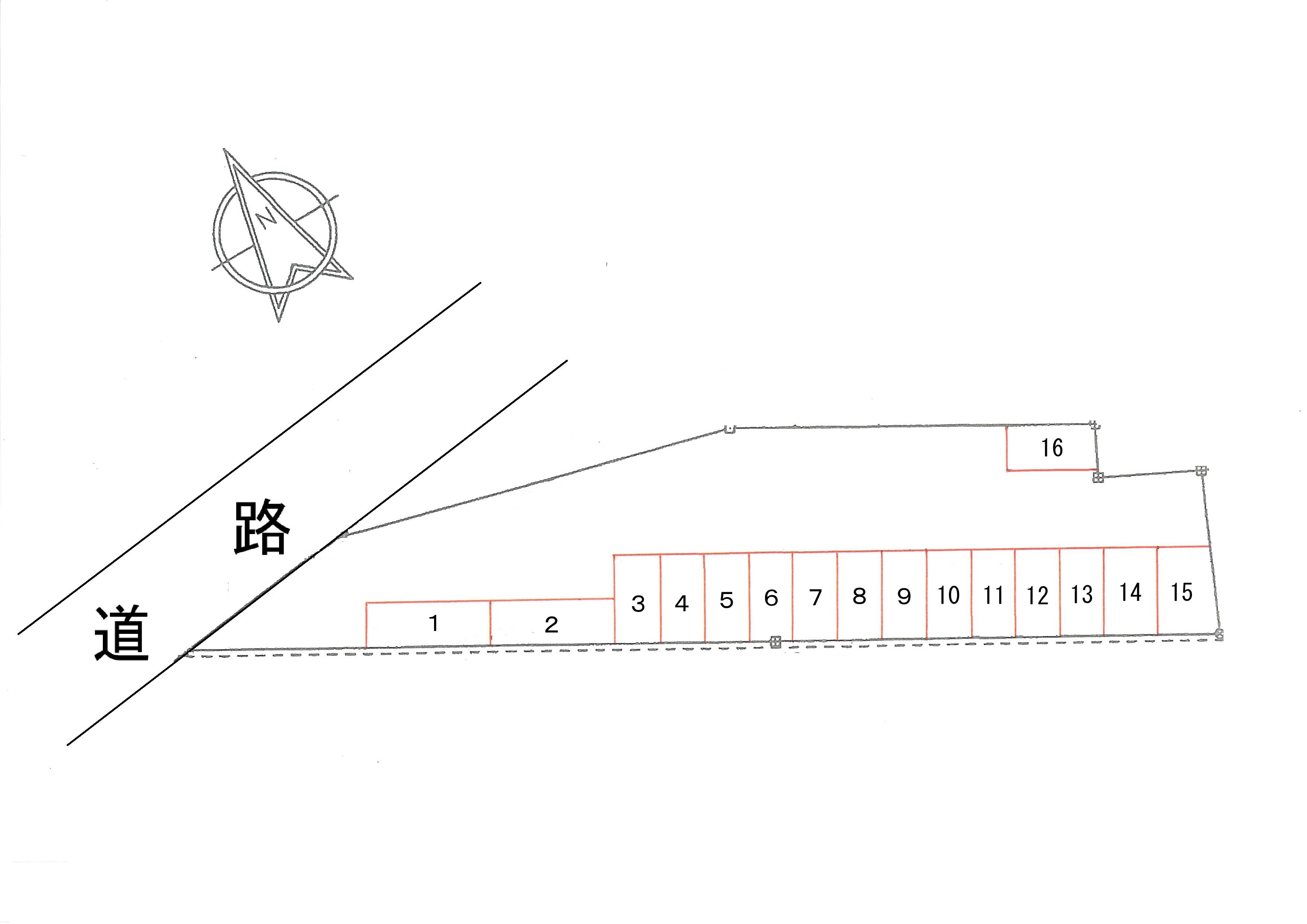 近藤駐車場の駐車配置図