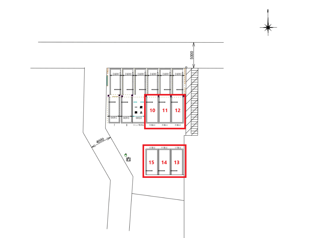 足立中央本町2丁目第4の駐車配置図